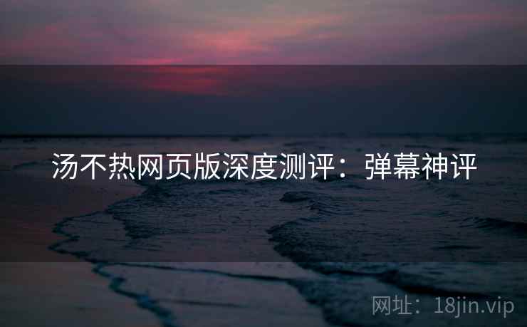 汤不热网页版深度测评：弹幕神评